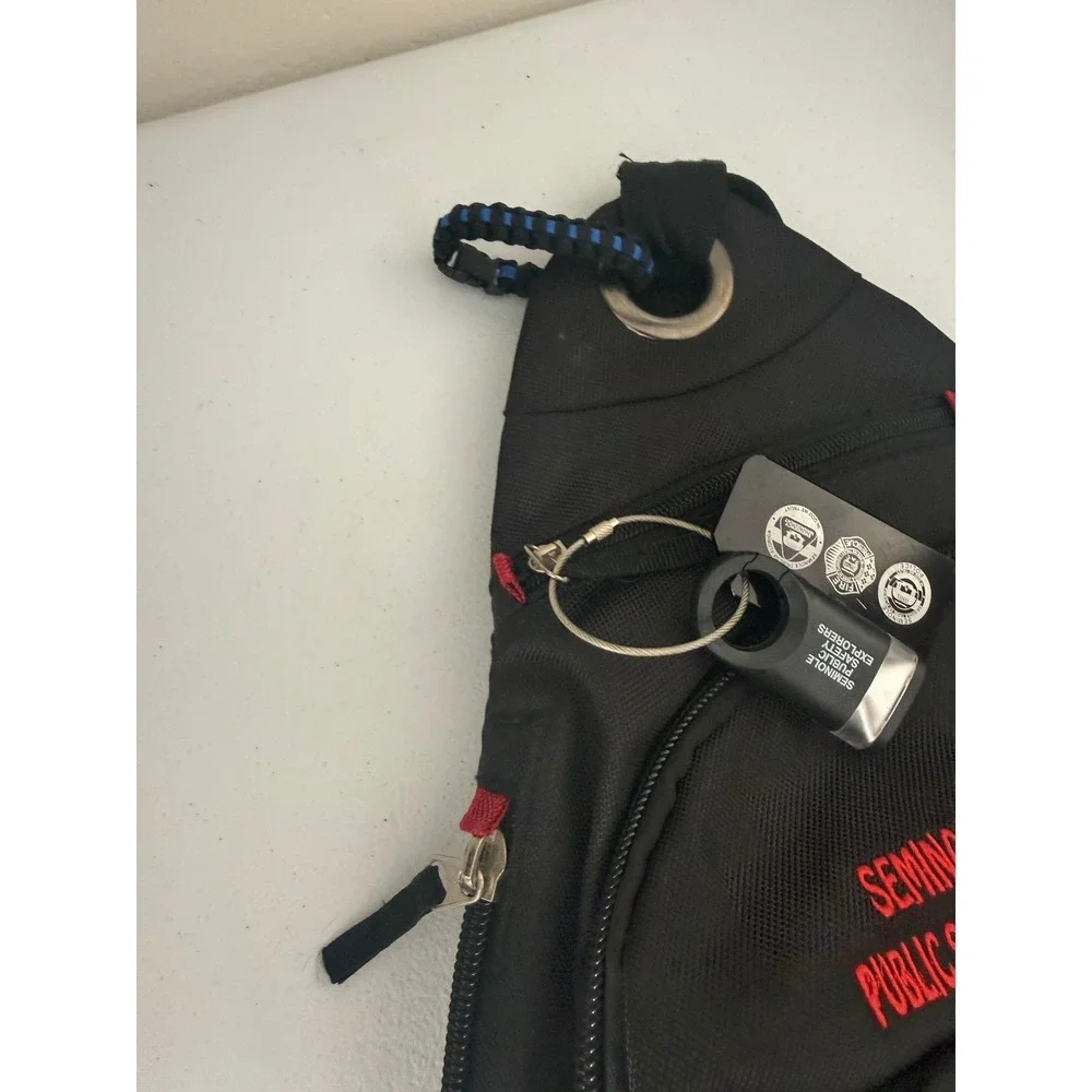 Seminole Tribe Public Safety Explorers Sling Backpack Black Fire Police Pouch